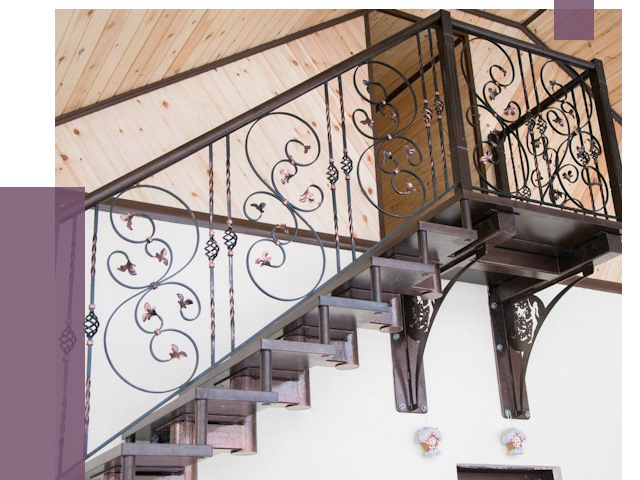 Кованые лестницы в Серпухове от 79256 руб. под ключ
