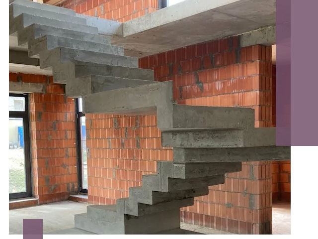 Изготовление бетонных лестниц под ключ в Серпухове