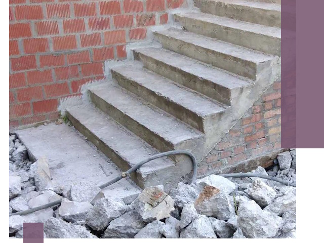 Демонтаж бетонных лестниц в Серпухове: быстро и безопасно