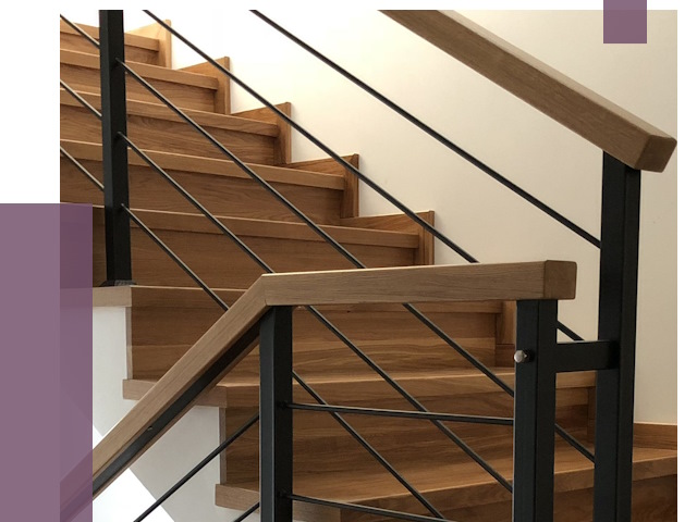 Обшивка металлической лестницы деревом в Серпухове от 4318 руб. 