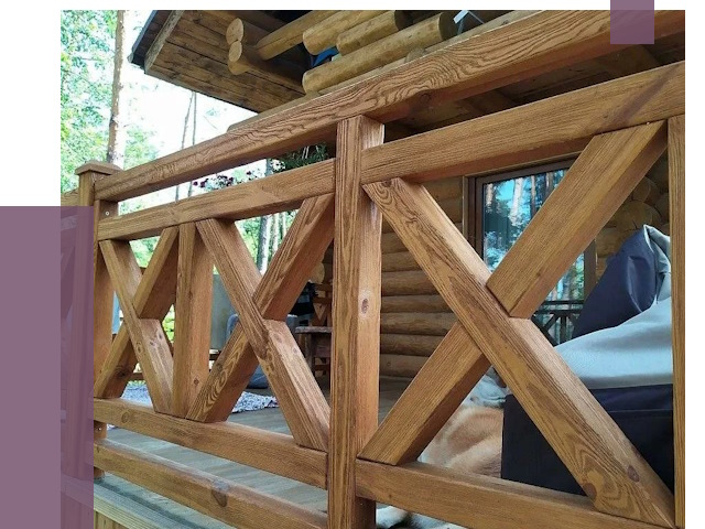 Деревянные перила под ключ в Серпухове от 7621 руб. 