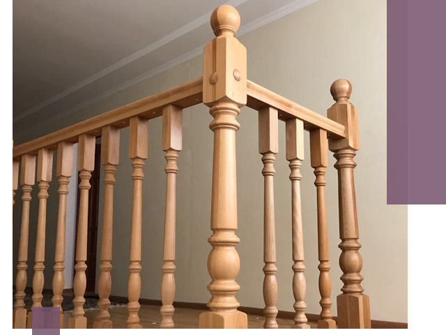 Деревянные перила на заказ в Серпухове: монтаж и изготовление