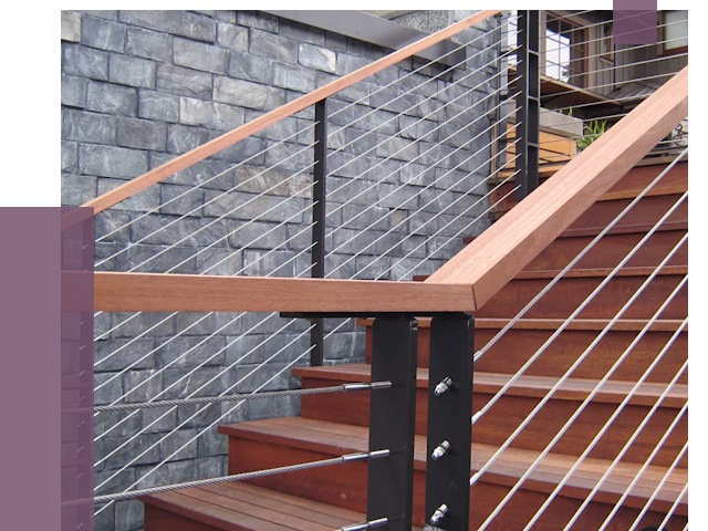 Тросовые перила под ключ в Серпухове от 7722 руб.