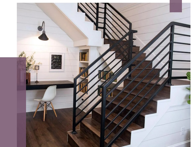 Перила для лестницы в доме в Серпухове от 7367 руб. — ПРОЛЁТ-Срп