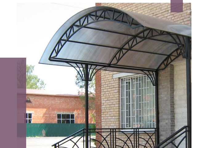 Металлические навесы и козырьки в Серпухове от 12701 руб.