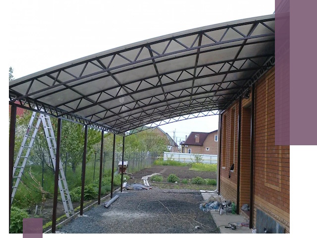 Профессиональный монтаж навесов под ключ в Серпухове