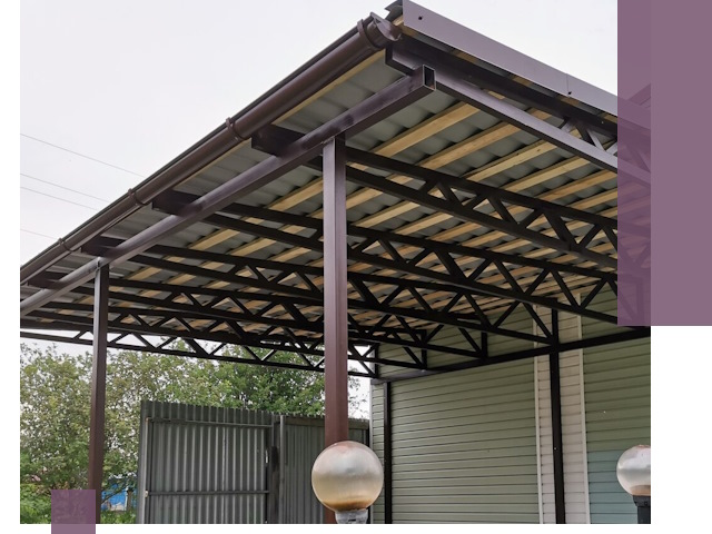 Навесы под ключ в Серпухове: изготовление, монтаж и гарантия