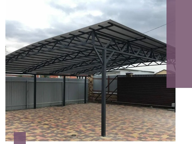 Недорогие навесы под ключ в Серпухове — изготовление и монтаж