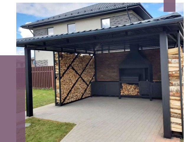 Навесы для барбекю в Серпухове от 12650 руб. под ключ | ПРОЛЁТ-Срп