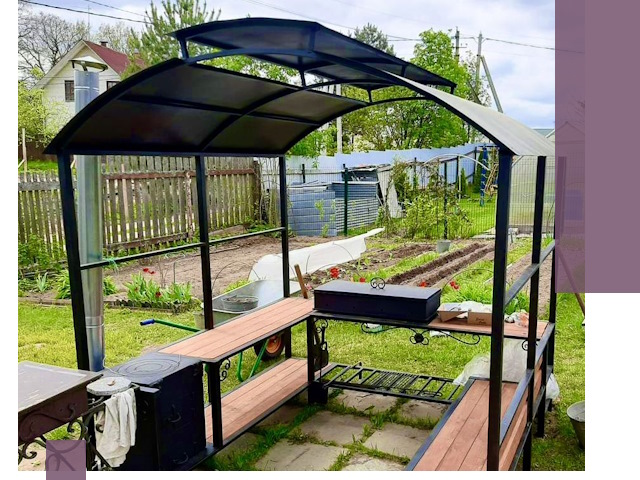 Навесы для барбекю в Серпухове: изготовление, монтаж и демонтаж