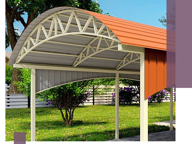 Навесы из профнастила под ключ в Серпухове — установка и монтаж