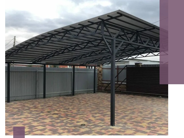 Металлические навесы под ключ в Серпухове — изготовление и монтаж