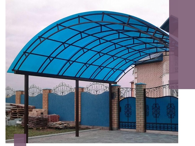 Арочные навесы под ключ в Серпухове — изготовление и монтаж