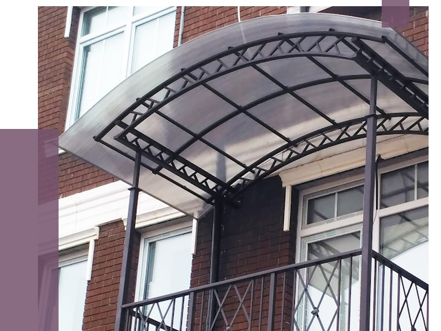 Козырьки над балконом в Серпухове от 8586 руб.  | ПРОЛЁТ-Срп