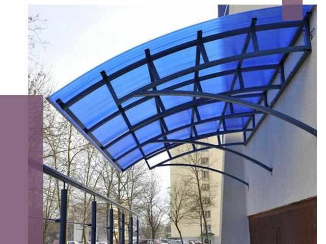 Козырьки из поликарбоната в Серпухове от 4268 руб. под ключ | ПРОЛЁТ-Срп