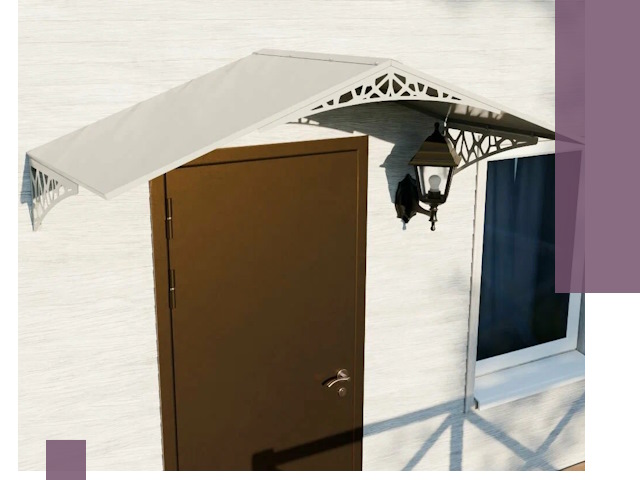 Металлические козырьки на входы и террасы в Серпухове