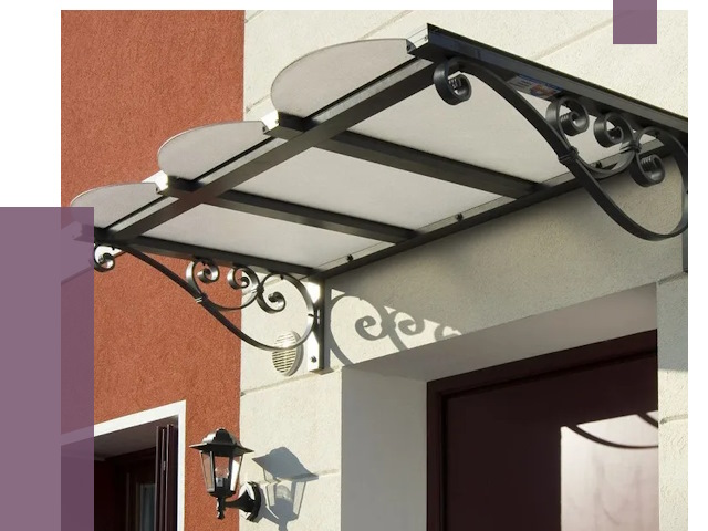 Односкатные козырьки в Серпухове от 8332 руб.  | ПРОЛЁТ-Срп