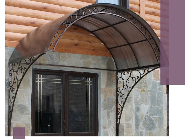 Арочные козырьки под ключ в Серпухове: изготовление и монтаж